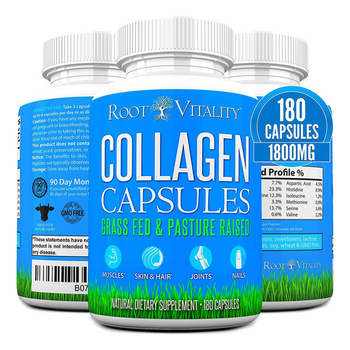 Cápsulas De Colágeno Root Vitality - Pastillas De Colágen