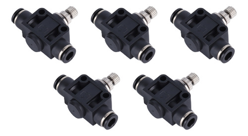 Conector Neumático, 5 Piezas, Válvula De Mariposa, Pvc Durad