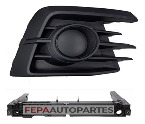 Grilla Rejilla Tapa Faro Auxiliar Vw Gol Trend 17/19 Ciega