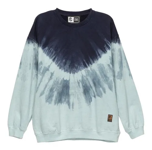 Polerón Crew Neck Tie Dye Orgánico Negro Wild Lama