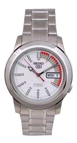 Reloj Seiko Snkk25k1 Automático Plateado-blanco De Caballero