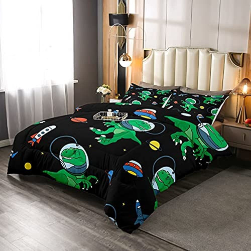 Feelyou Boys Cartoon Dinosaur Comforter Twin Size Kids Cute 