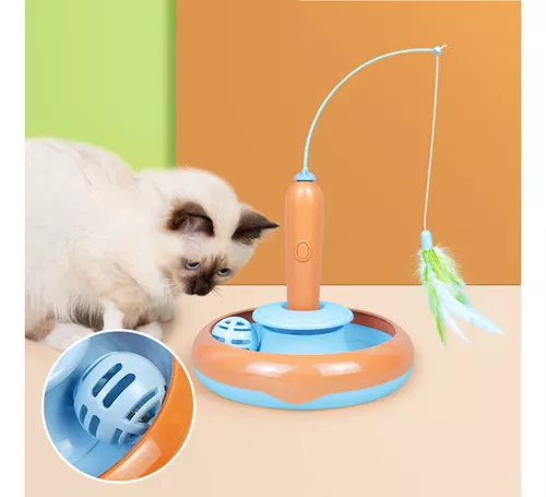 Brinquedo Interativo para Gatos Bola Giratória Automática de 360
