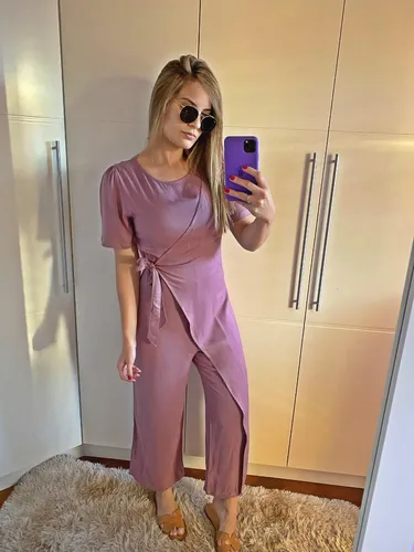 Macac o Em Linho Feminino Alfaitaria Pantacourt Moda 2020 Frete