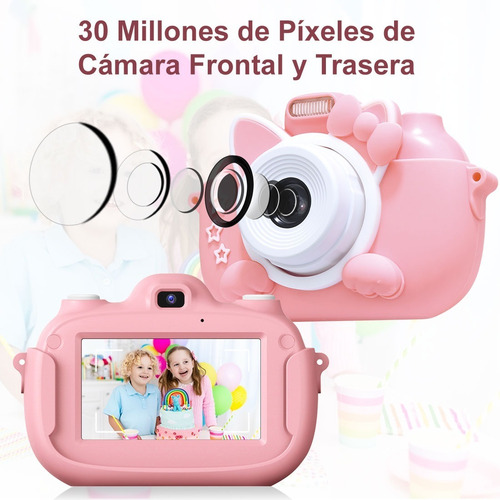Imagen 2 de 8 de Cámara Digital Video Niño Niña 32gb Lente 1080p
