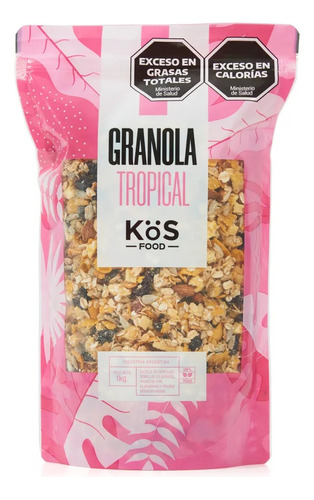 Granola Tropical 1 Kg Kos Food Manzana Y Frutos Secos