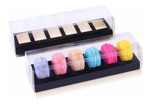 50 Estuche Macaron Transparente Para Tarta Panaderia 6