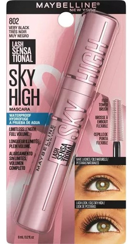 Mascara De Pestañas Maybelline Waterproof Tono 802 Very Blak