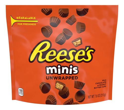 Reese's Caramelos De Mantequilla De Man Con Chocolate, Minis