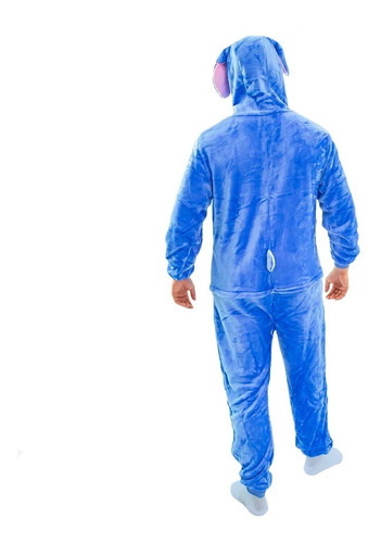 Imagem 10 de 10 de Pijama Macacão Pelúcia Stitch Kigurumi - Original Disney