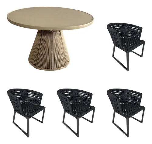 comprar Conjunto Mesa E Cadeiras Área Externa Gourmet Varanda Jardim