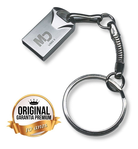 Pen Drive 16GB Mini Chaveiro Masterdrive Platinum Nano Fit Classe 6 USB 2.0