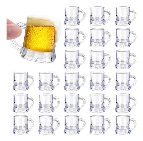 Breroa 24 Mini Tazas De Cerveza De Plastico De 1 Onza, Vasos