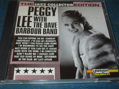 Cd Peggy Lee With The Dave Barbour Band  Usa 32a