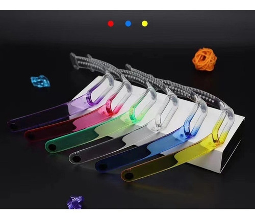 Imagen 5 de 5 de Malla Pulsera Silicona Transparente Bi Color Mi Band 5 Y 6