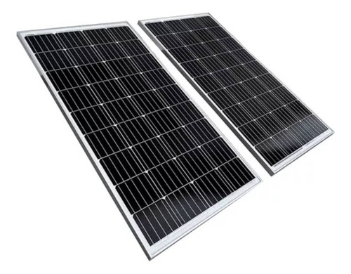 Kit Energia Solar 3 Un Placa Solar 12v Controlador 30a Cabos Cor Preto