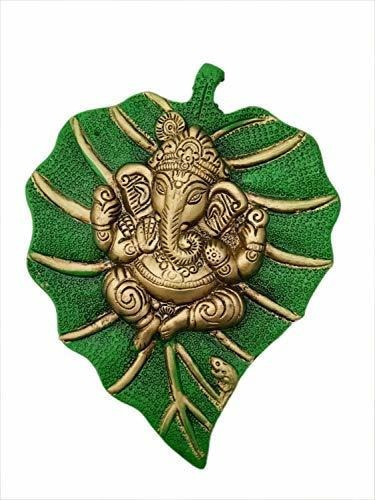 Charmy Crafts Metal Ganesha En La Hoja, Articulo Para Colga
