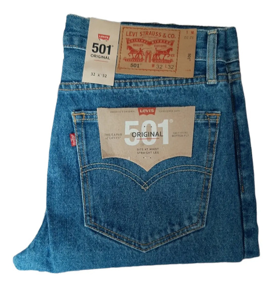 Levis Pantalón 501 Original Fit Jeans Stone Wash Hombre