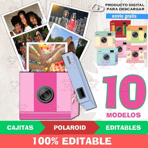 Kit Imprimible Cajitas De Fotos Editables Dia Del Amigo 