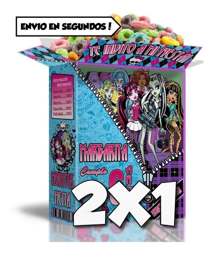 Kit Imprimible Monster High Cotillón Cumpleaños Editable