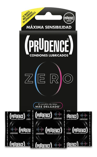 3 Condones Prudence Zero Doble Lubricacion Extra Delgado