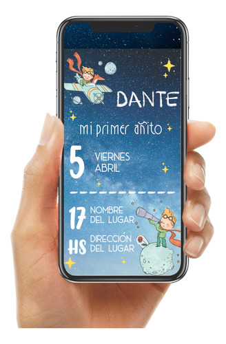 Invitación Digital Prediseñada El Principito