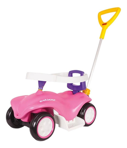 Triciclo Infantil Policar Passeio Cor Rosa Com Som De Buzina