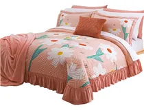 Comprar Colcha Con Fundas Sofy Microfibra Matrimonial Concord Rosa