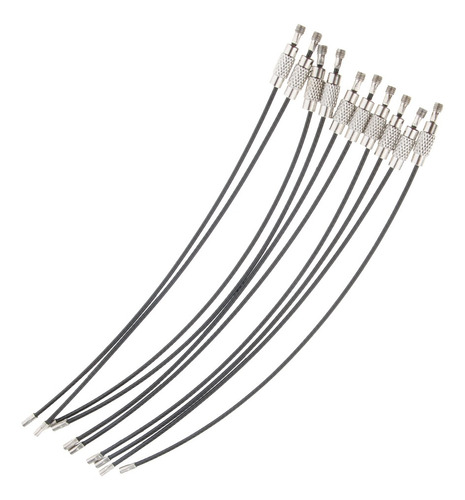 10pcs Cable Cable Loop Etiqueta De Equipaje Bucles Acero