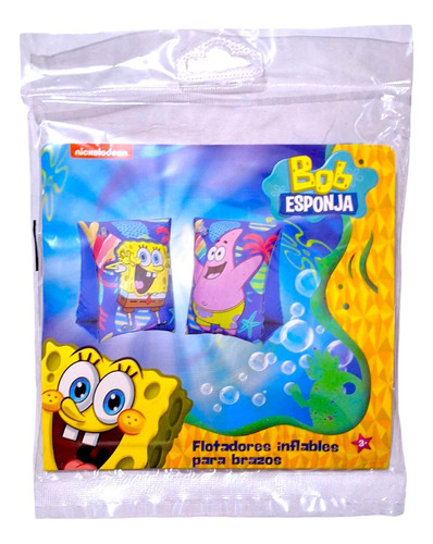Par De Flotis Inflable Salvavidas Brazo Flotador Bob Esponja