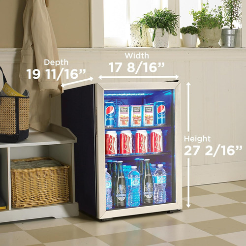Frigobar Para Bebidas 95 Latas Danby Dbc026a1bssdb 2.6 Pies Plateado