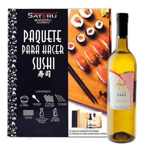 Imagen 1 de 4 de Paquete Premium Para Hacer Sushi + Sake 15% Off