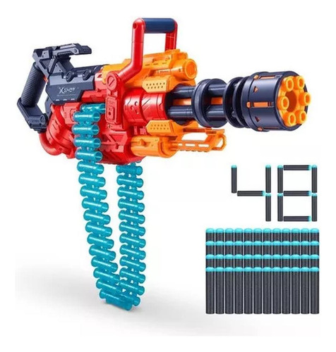 Super Ametralladora Lanzador Crusher 48 Dardos X-shot Zuru