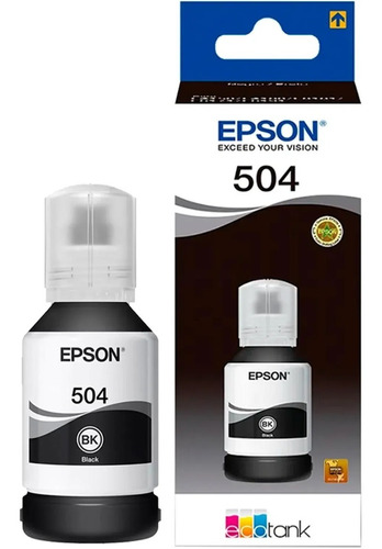 Tinta Epson 504 L4160 L4150 L6161 L6191 L6171 Bk Orig Backup