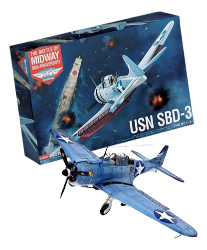 Avión Usn Sbd-3  Battle Of Midway  - Academy 1:48 - 12345