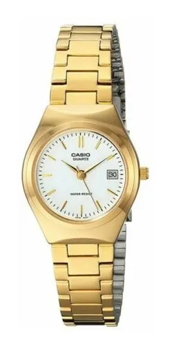 Reloj Mujer Casio Analog Move T Dial Oro Metal Ltp-1170n-7ar
