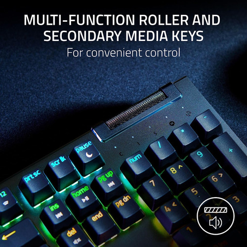 Imagen 2 de 7 de Teclado Mecánico Gamer Razer Blackwidow V4 X Rgb Yellow Xg!