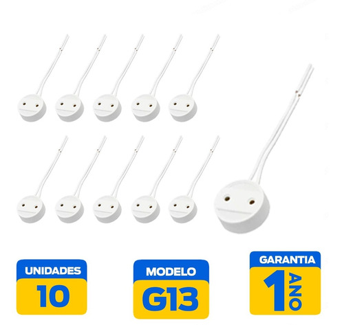 Soquete Tomadinha Com Rabicho T8/t10/t12 P/ Led Kit10pçs