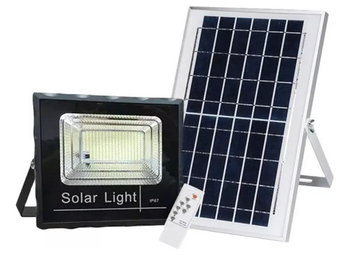 Foco Solar 200w 110 Led  + Panel Solar Y Control Remoto