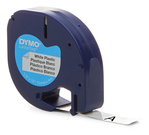 Etiqueta de plástico branca Dymo 12mmx4m, cor branca