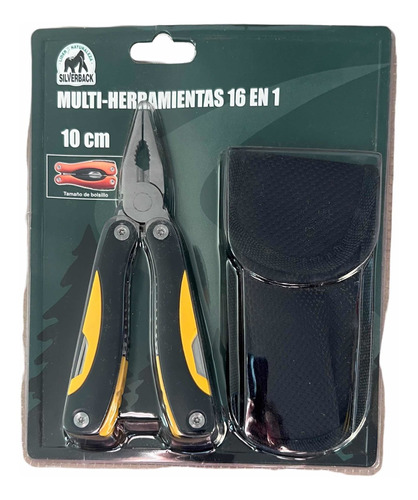 Alicate Herramienta Multifuncional Cerrado 10cm 16 En 1 Fun.