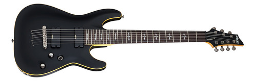 Guitarra Electrica Schecter Demon-7 Aged Black Satin Color Negro Orientación de la mano Diestro