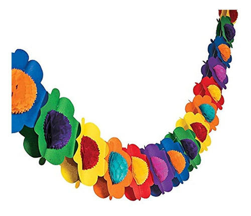 Guirnalda De Flores De Papel Multicolores