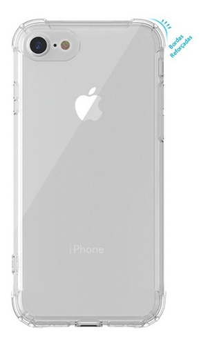 Capa Anti Queda Reforçada Borda Compativel iPhone SE 2020 Cor Transparente