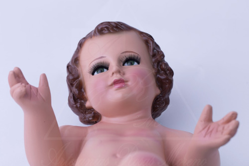 Niño Dios De 40cm Ojo Rayado Artesanías Rosas Moreno