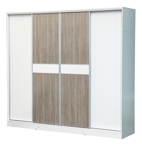 Placard Ropero Vision 2.40 X 2.20 X 0.59 Puertas Comb. Castaño