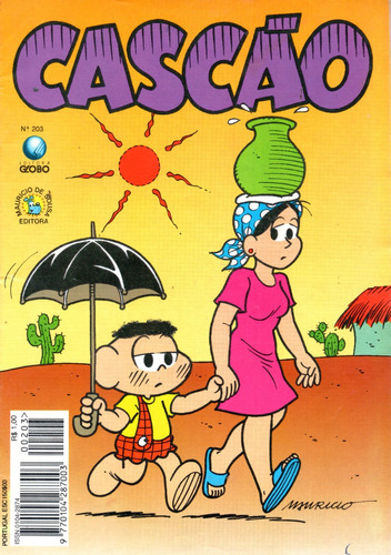 Cascão N° 203 - 36 Páginas - Português - Editora Globo - Formato 13 X 19 - 1994 - Bonellihq Cx177 E23  