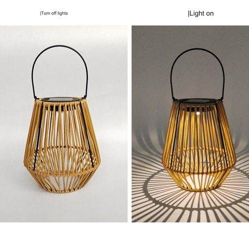 *- Luzes Solares De Vime Para Jardim, Acampamento Ao Ar