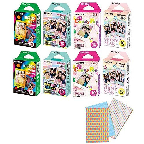 Fujifilm Instax Mini 8 Unidad Arcoiris Vidriera Candy Pop 10