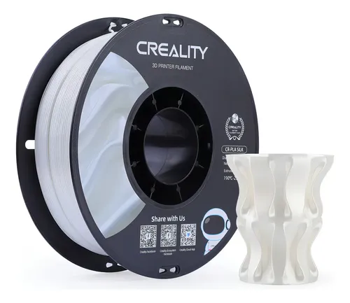 Filamento CR-Seda para Impressora 3D Creality CR-Silk 1 Kg/Rolo 1.75 mm Branco